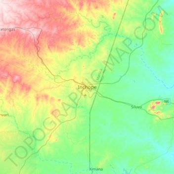 Inchope地形图、海拔、地势
