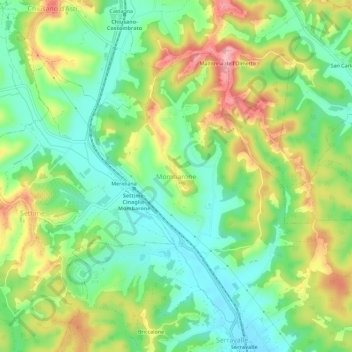 Mombarone地形图、海拔、地势