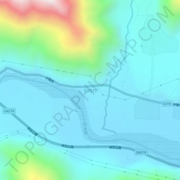 尼西村地形图、海拔、地势