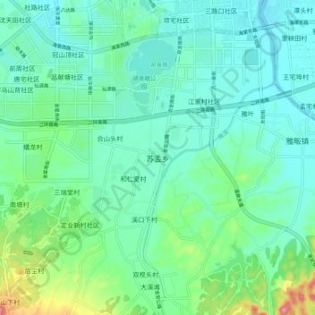 苏孟乡地形图、海拔、地势