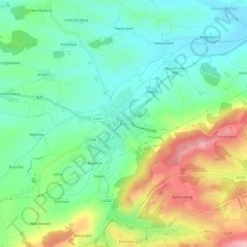 Kilb地形图、海拔、地势