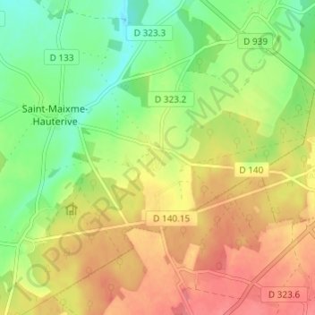 Chappe地形图、海拔、地势