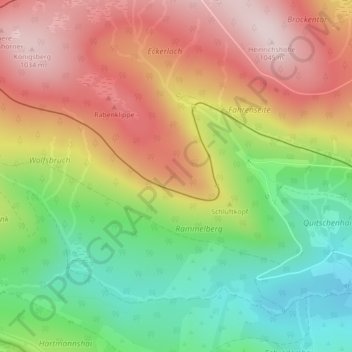 Kanzelklippe地形图、海拔、地势