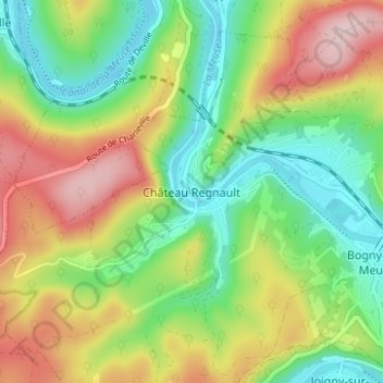 Château Regnault地形图、海拔、地势