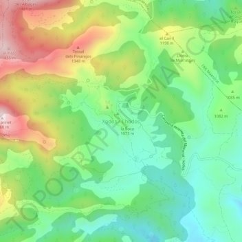 Chodos地形图、海拔、地势