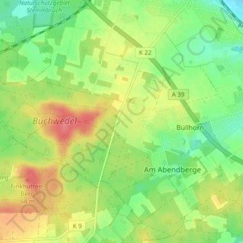 Kieselshöh地形图、海拔、地势