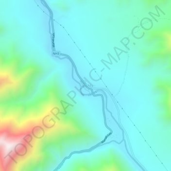 Upshi地形图、海拔、地势