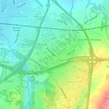 Walton Summit地形图、海拔、地势