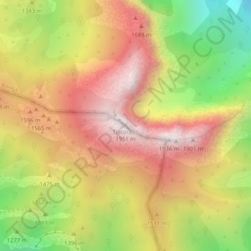 Tiatordos地形图、海拔、地势