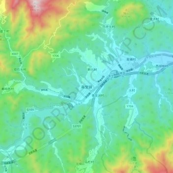 斋堂镇地形图、海拔、地势
