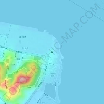南炮台地形图、海拔、地势