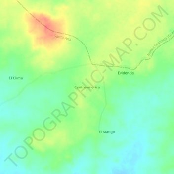 Centroamerica地形图、海拔、地势