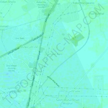 Ramzan Kalo地形图、海拔、地势