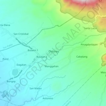 Dolores地形图、海拔、地势