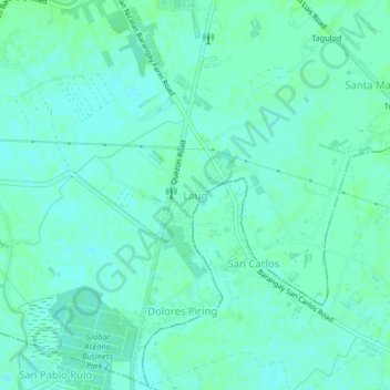 Laug地形图、海拔、地势