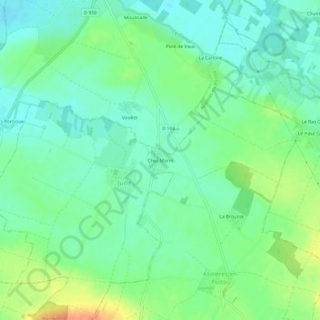 Chez Morin地形图、海拔、地势