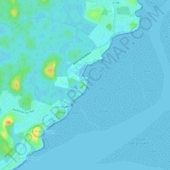 Le Four地形图、海拔、地势
