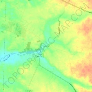 Buffalo地形图、海拔、地势