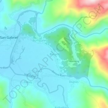 Bucao地形图、海拔、地势