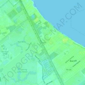 Bayview地形图、海拔、地势