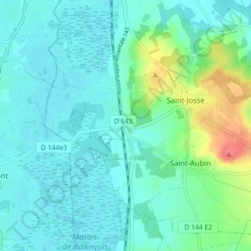 Capelle地形图、海拔、地势