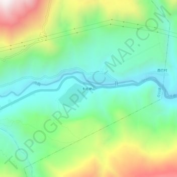 多拉神山地形图、海拔、地势