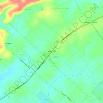 Kirbyville地形图、海拔、地势