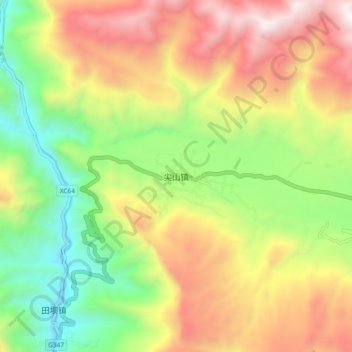 尖山镇地形图、海拔、地势
