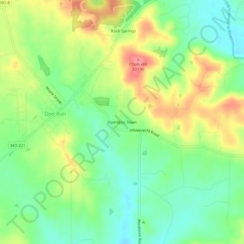 Hamilton Town地形图、海拔、地势