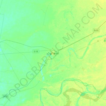 Kandhkot地形图、海拔、地势