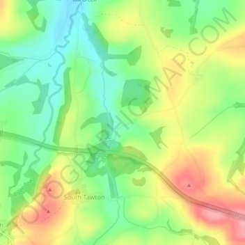 Craydon地形图、海拔、地势