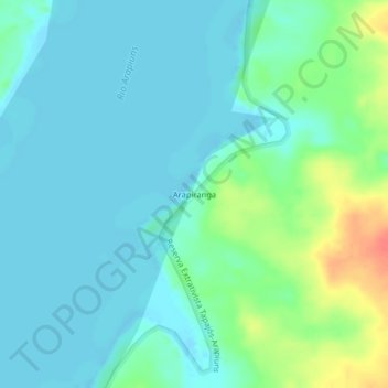 Arapiranga地形图、海拔、地势