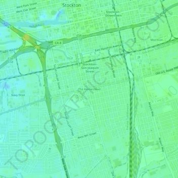 The Homestead地形图、海拔、地势