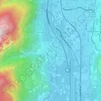 Ravina地形图、海拔、地势