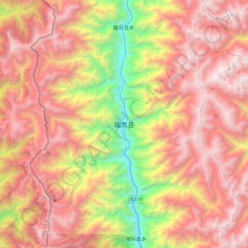 福贡县地形图、海拔、地势