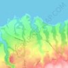 Pauwela地形图、海拔、地势