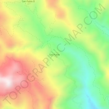 San Pablo地形图、海拔、地势