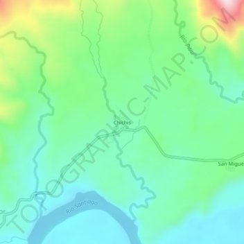 Chichis地形图、海拔、地势