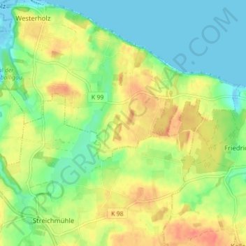 Kiekut地形图、海拔、地势