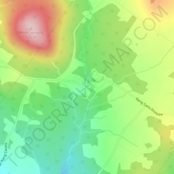 Domaine-Mont-Sévigny地形图、海拔、地势