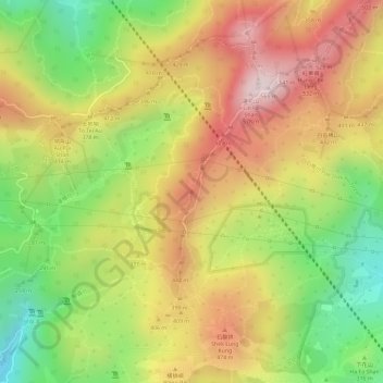 花山尾地形图、海拔、地势