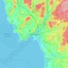 Halmstad地形图、海拔、地势