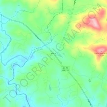 Aerial地形图、海拔、地势