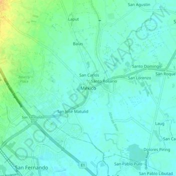 Mexico地形图、海拔、地势