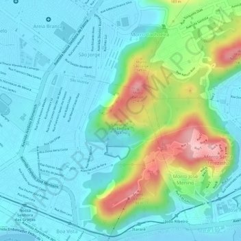 Morro do Embaré地形图、海拔、地势