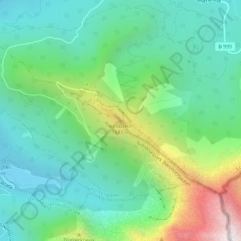 Kehlstein地形图、海拔、地势
