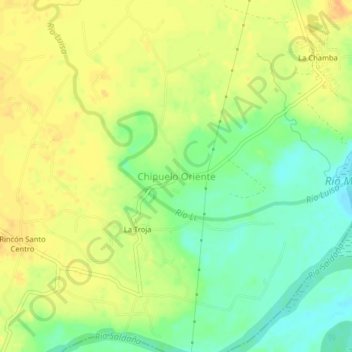 Chipuelo Oriente地形图、海拔、地势