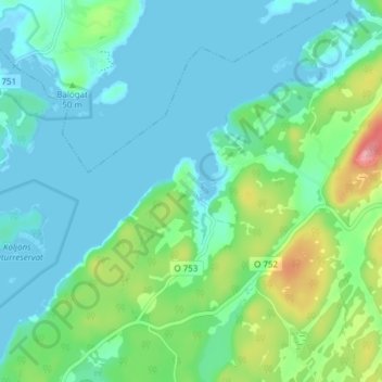 Kungsviken地形图、海拔、地势