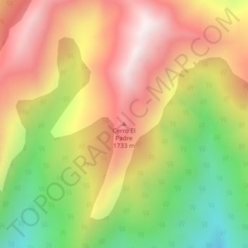 Cerro El Padre地形图、海拔、地势
