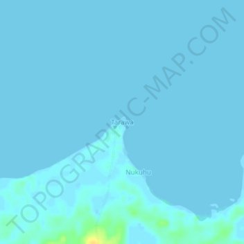 Tarawa地形图、海拔、地势